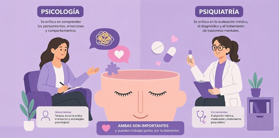 Diferencia psicóloga Psiquiatra